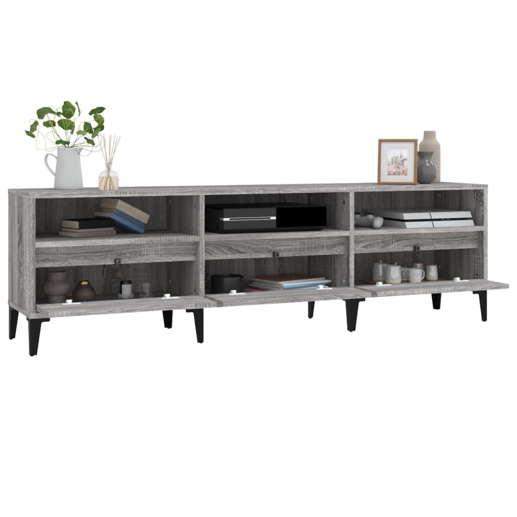 TV Cabinet Grey Sonoma 150x30x44.5 cm Engineered Wood