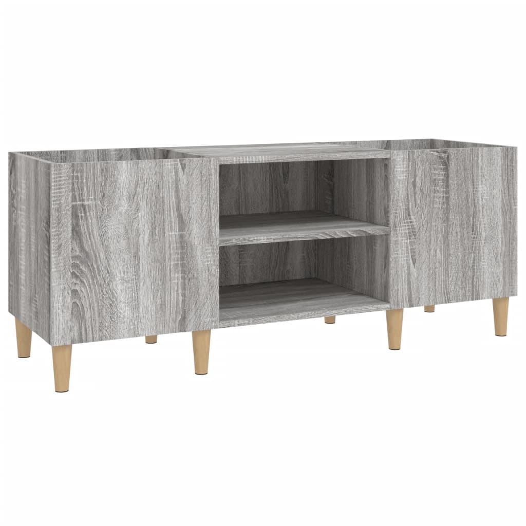 Record Cabinet Grey Sonoma 121x38x48 cm Engineered Wood