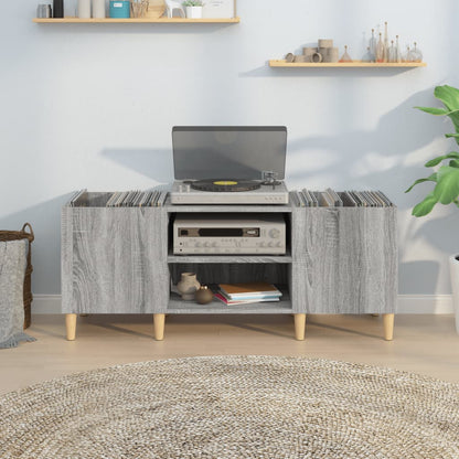 Record Cabinet Grey Sonoma 121x38x48 cm Engineered Wood