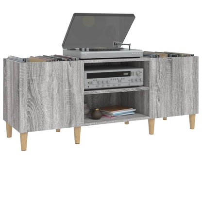 Record Cabinet Grey Sonoma 121x38x48 cm Engineered Wood