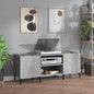 Record Cabinet Concrete Grey 121x38x48 cm Engineered Wood