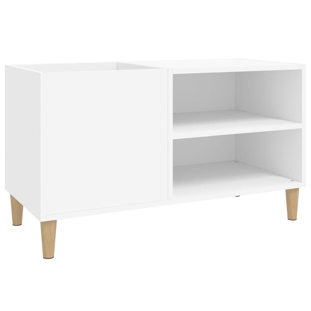 Record Cabinet White 84.5x38x48 cm Engineered Wood