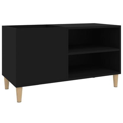 Record Cabinet Black 84.5x38x48 cm Engineered Wood