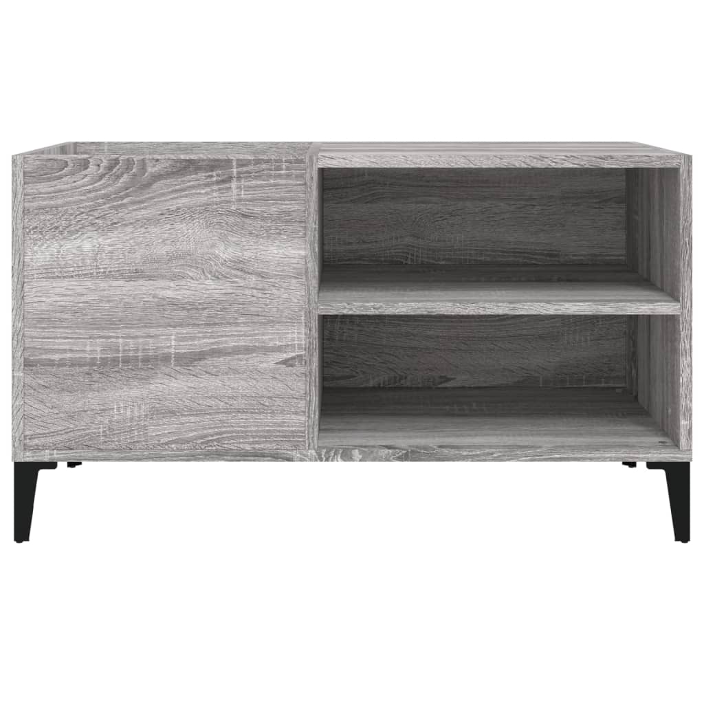 Record Cabinet Grey Sonoma 84.5x38x48 cm Engineered Wood