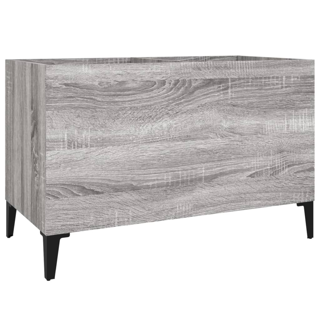 Record Cabinet Grey Sonoma 74.5x38x48 cm Engineered Wood