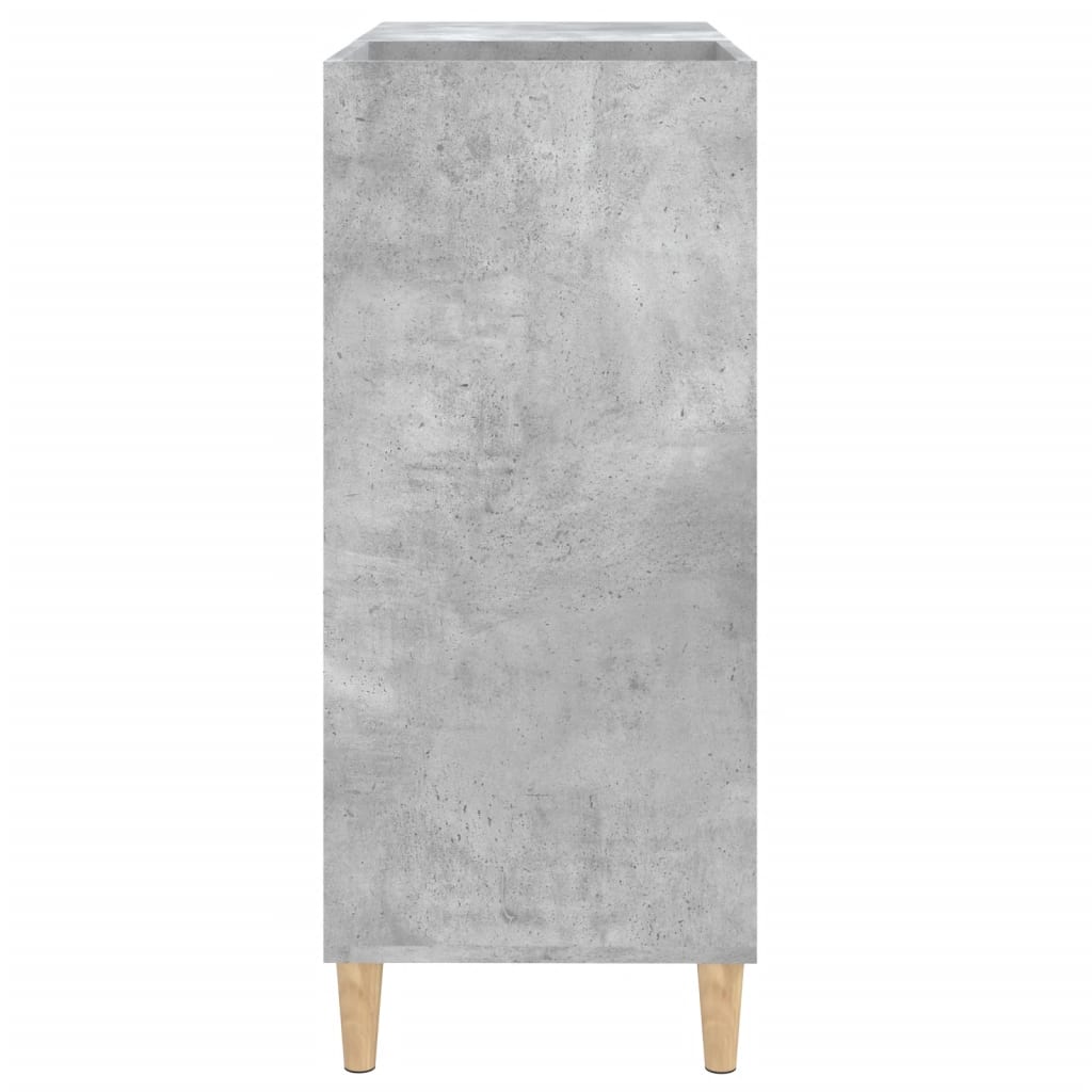 Record Cabinet Concrete Grey 84.5x38x89 cm Engineered Wood