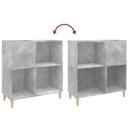 Record Cabinet Concrete Grey 84.5x38x89 cm Engineered Wood