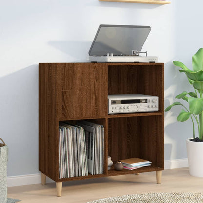 Record Cabinet Brown Oak 84.5x38x89 cm Engineered Wood