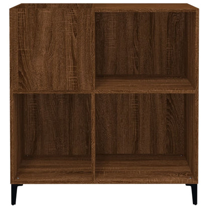 Record Cabinet Brown Oak 84.5x38x89 cm Engineered Wood