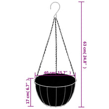 Load image into Gallery viewer, Hanging Basket Brackets with Planters 4 pcs Black Steel
