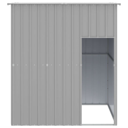 Dog House with Roof Light Grey 165x153x181 cm Galvanised Steel