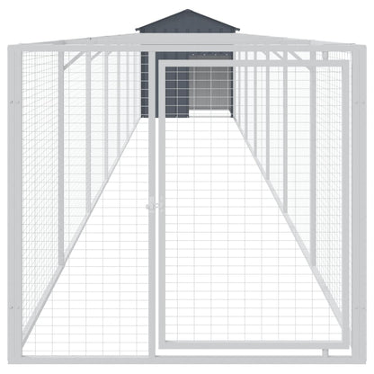 Dog House with Roof Anthracite 117x813x123 cm Galvanised Steel