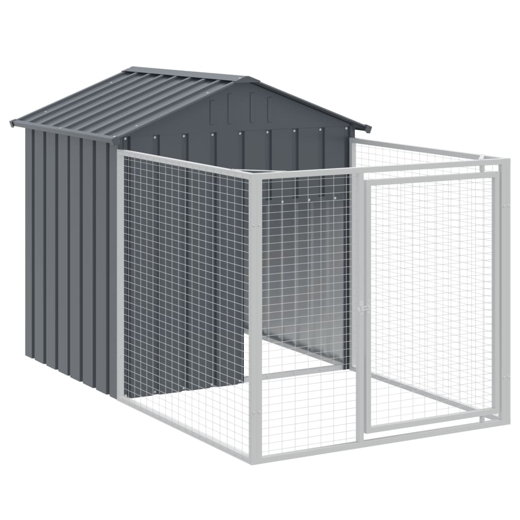 Dog House with Roof Anthracite 117x813x123 cm Galvanised Steel