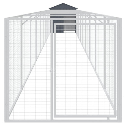 Dog House with Roof Anthracite 117x1017x123 cm Galvanised Steel