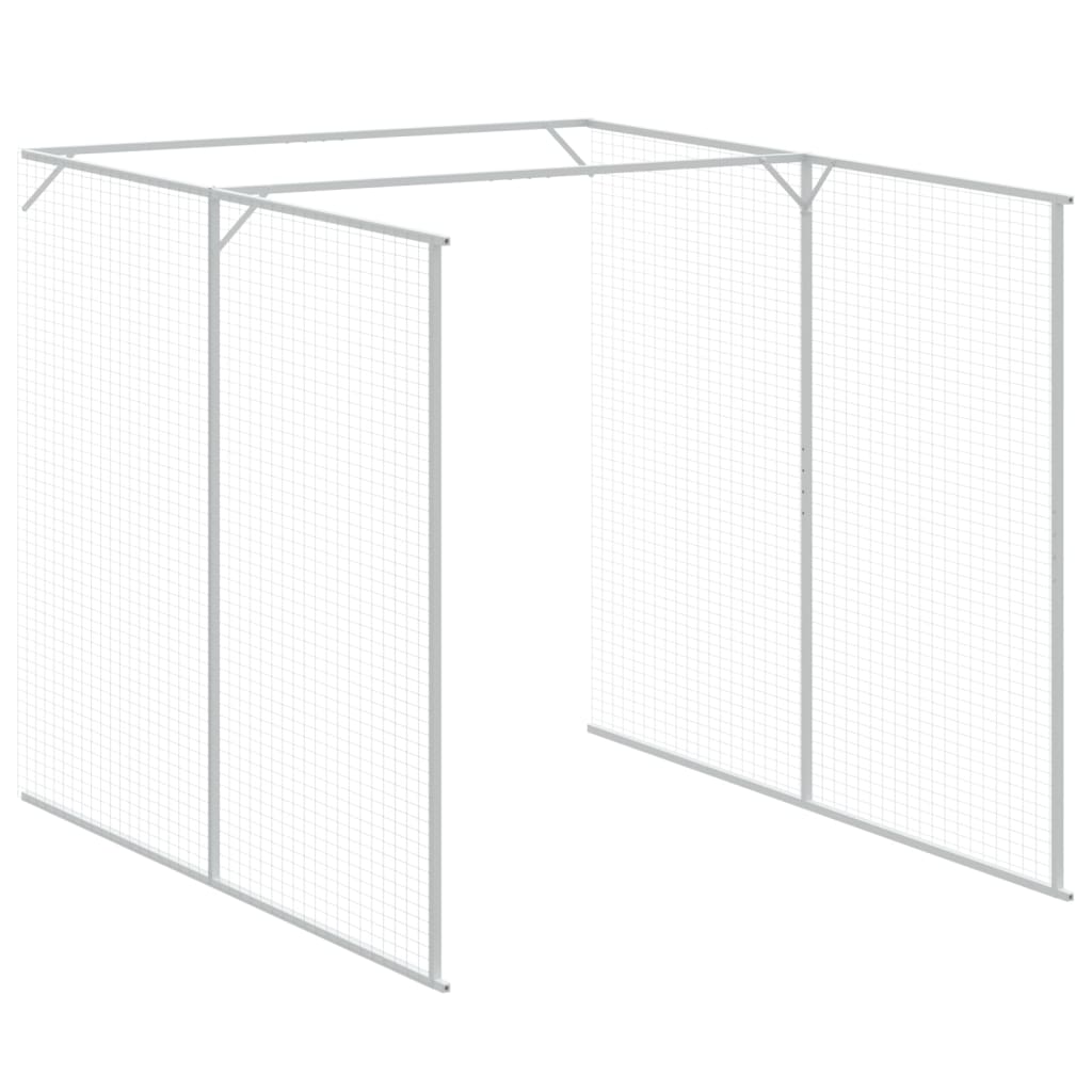 Dog House with Run Anthracite 165x659x181 cm Galvanised Steel