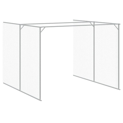 Dog House with Run Anthracite 214x865x181 cm Galvanised Steel