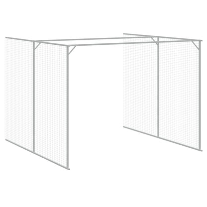 Dog House with Run Anthracite 214x1069x181 cm Galvanised Steel