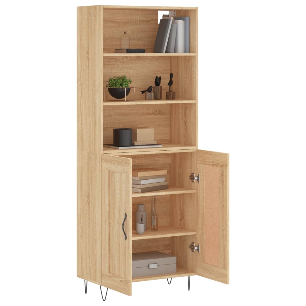 Highboard Sonoma Oak 69.5x34x180 cm Engineered Wood