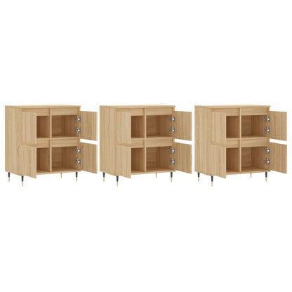 Sideboards 3 pcs Sonoma Oak Engineered Wood