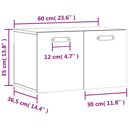 Wall Cabinet Grey Sonoma 60x36.5x35 cm Engineered Wood