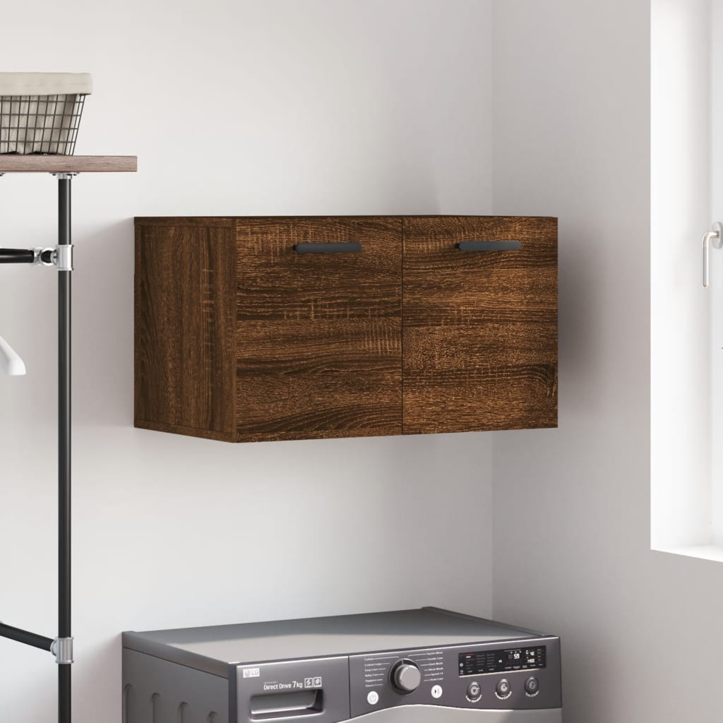 Wall Cabinet Brown Oak 60x36.5x35 cm Engineered Wood