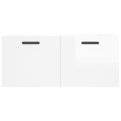 Wall Cabinet High Gloss White 80x36.5x35 cm Engineered Wood