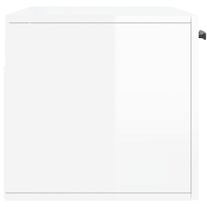 Wall Cabinet High Gloss White 80x36.5x35 cm Engineered Wood