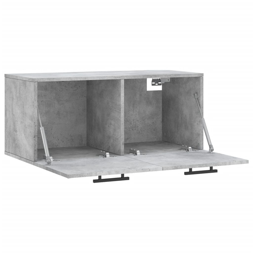 Wall Cabinet Concrete Grey 80x36.5x35 cm Engineered Wood