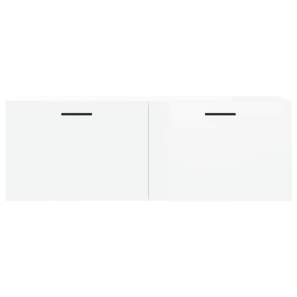 Wall Cabinet High Gloss White 100x36.5x35 cm Engineered Wood