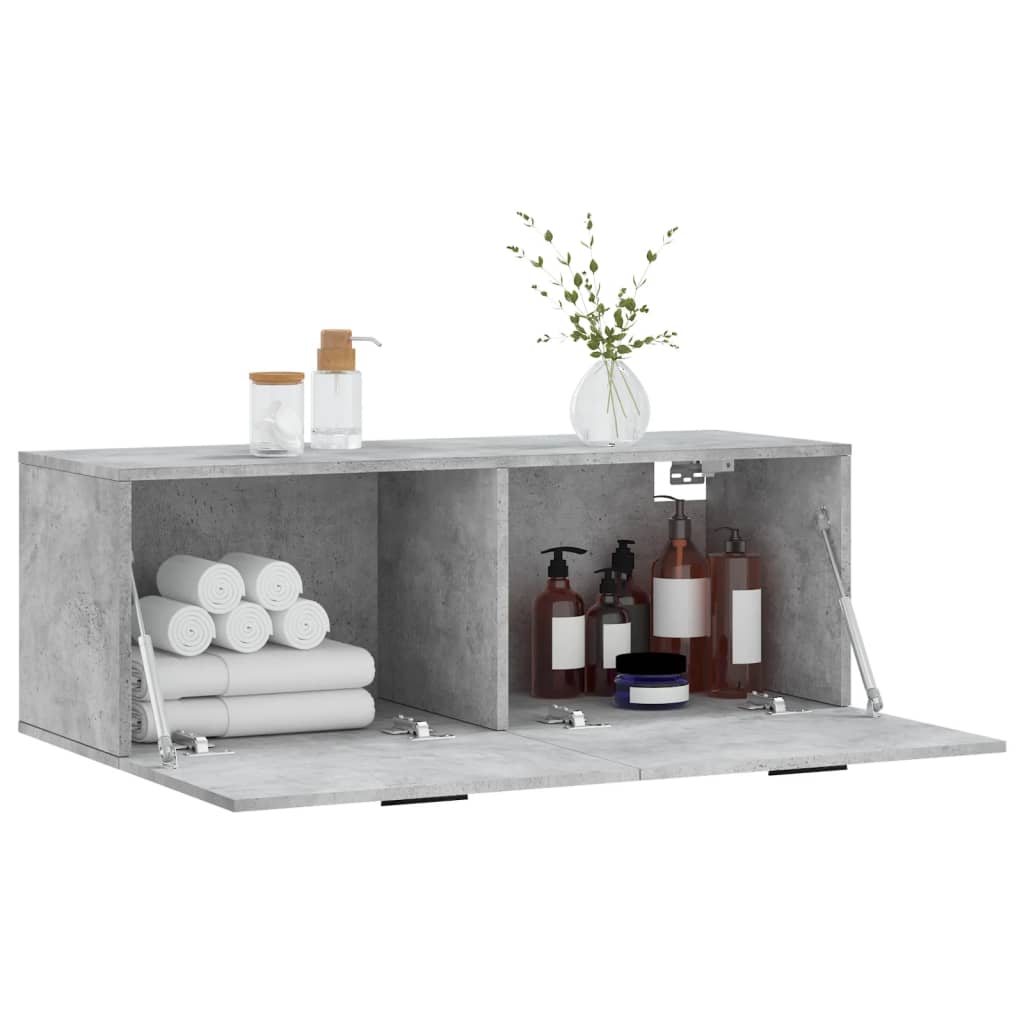 Wall Cabinet Concrete Grey 100x36.5x35 cm Engineered Wood