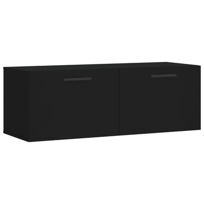 Wall Cabinet Black 100x36.5x35 cm Engineered Wood