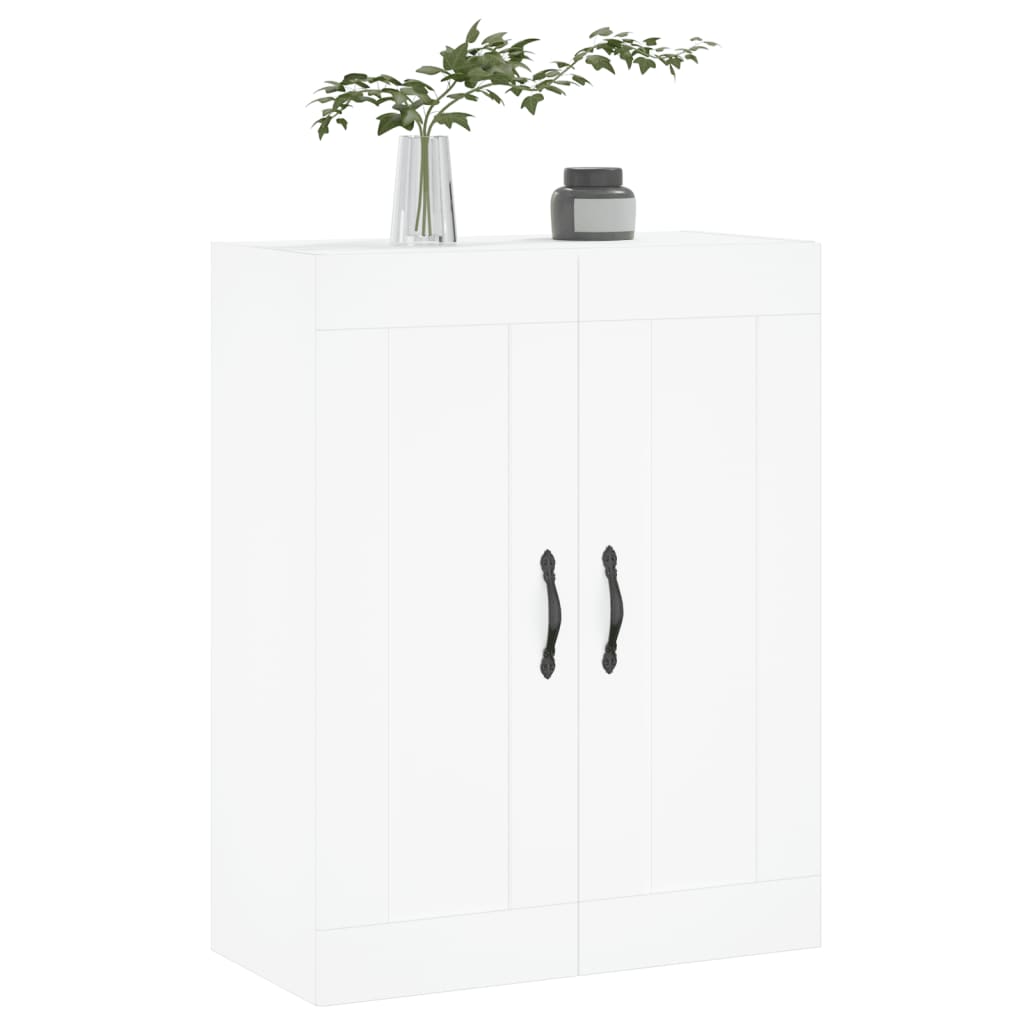 Wall Mounted Cabinet White 69.5x34x90 cm Engineered Wood