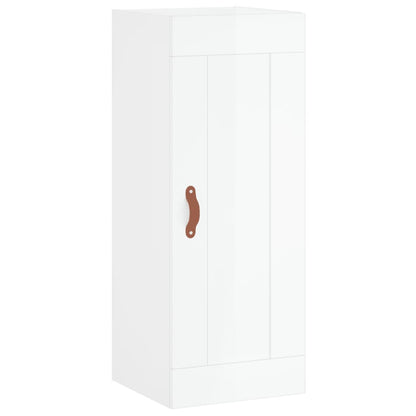 Wall Mounted Cabinet High Gloss White 34.5x34x90 cm Engineered Wood