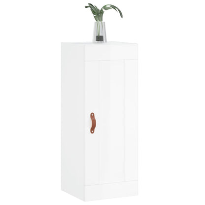 Wall Mounted Cabinet High Gloss White 34.5x34x90 cm Engineered Wood