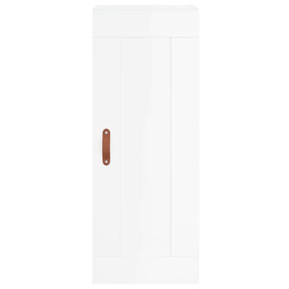 Wall Mounted Cabinet High Gloss White 34.5x34x90 cm Engineered Wood