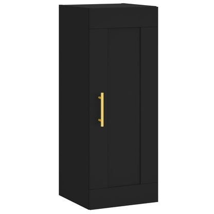 Wall Mounted Cabinet Black 34.5x34x90 cm Engineered Wood