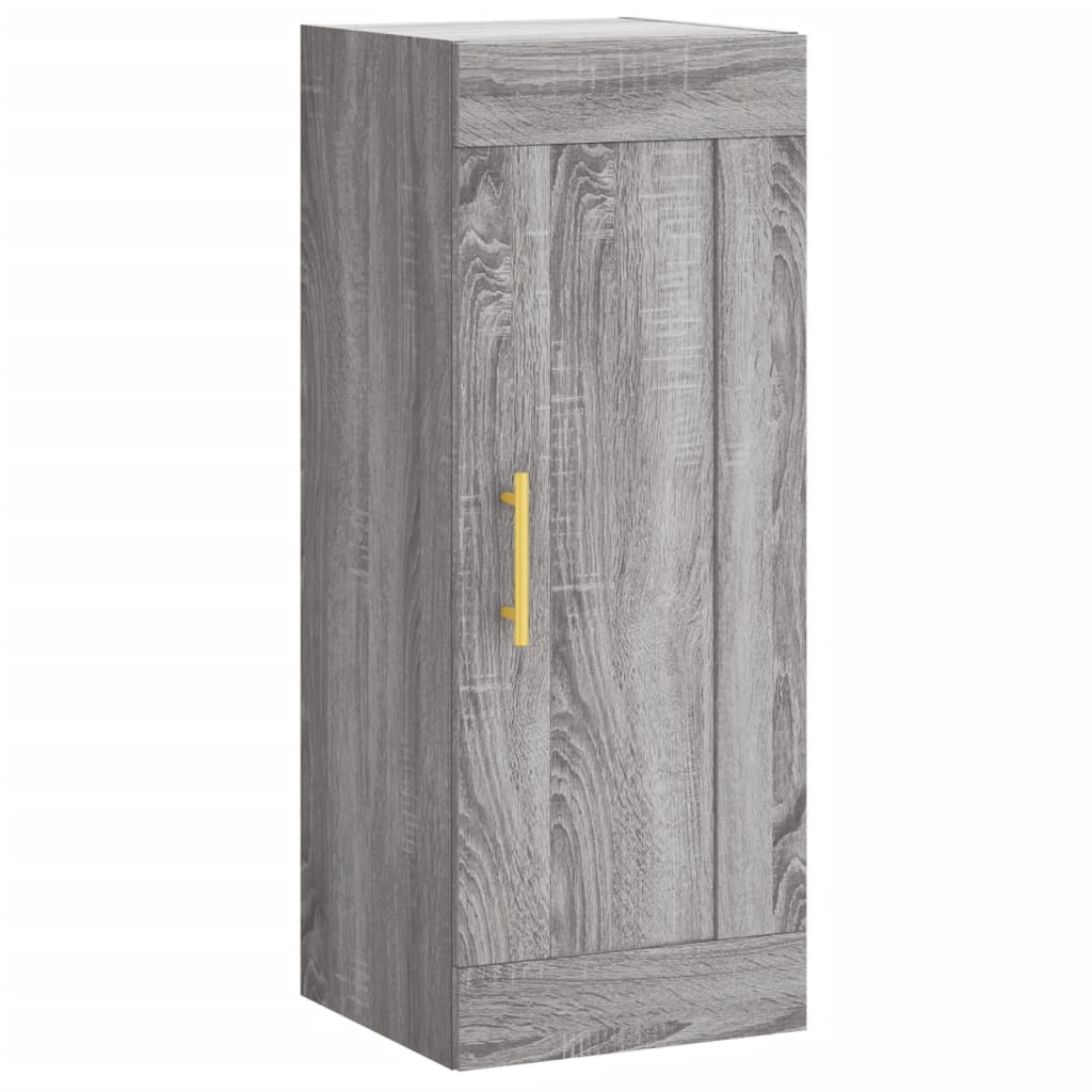 Wall Mounted Cabinet Grey Sonoma 34.5x34x90 cm Engineered Wood