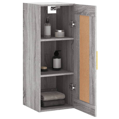 Wall Mounted Cabinet Grey Sonoma 34.5x34x90 cm Engineered Wood