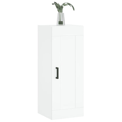 Wall Mounted Cabinet White 34.5x34x90 cm Engineered Wood