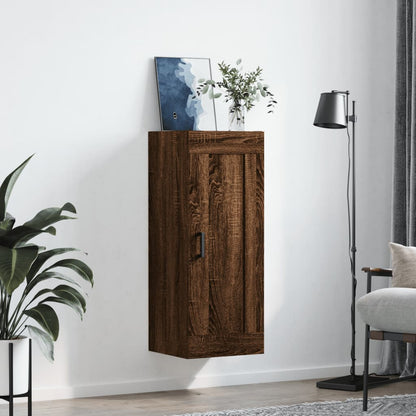 Wall Mounted Cabinet Brown Oak 34.5x34x90 cm Engineered Wood