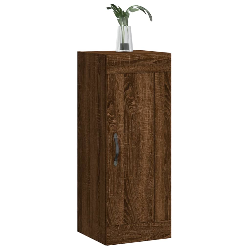 Wall Mounted Cabinet Brown Oak 34.5x34x90 cm Engineered Wood