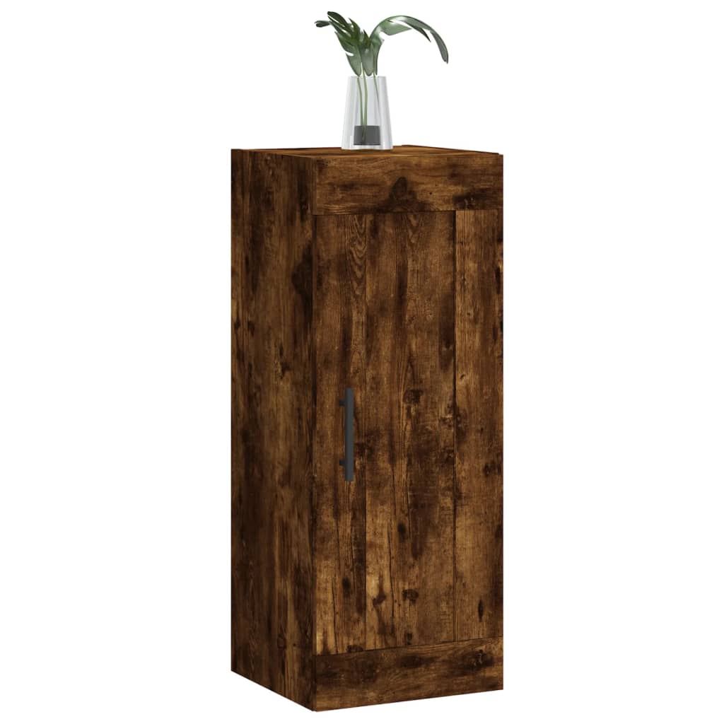 Wall Mounted Cabinet Smoked Oak 34.5x34x90 cm Engineered Wood