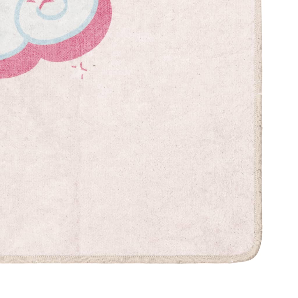 Kids' Rug Pink 160x230 cm Unicorn Washable Anti Slip