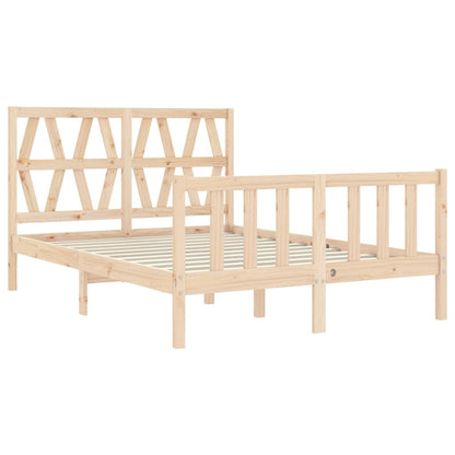 Bed Frame without Mattress Double Solid Wood Pine