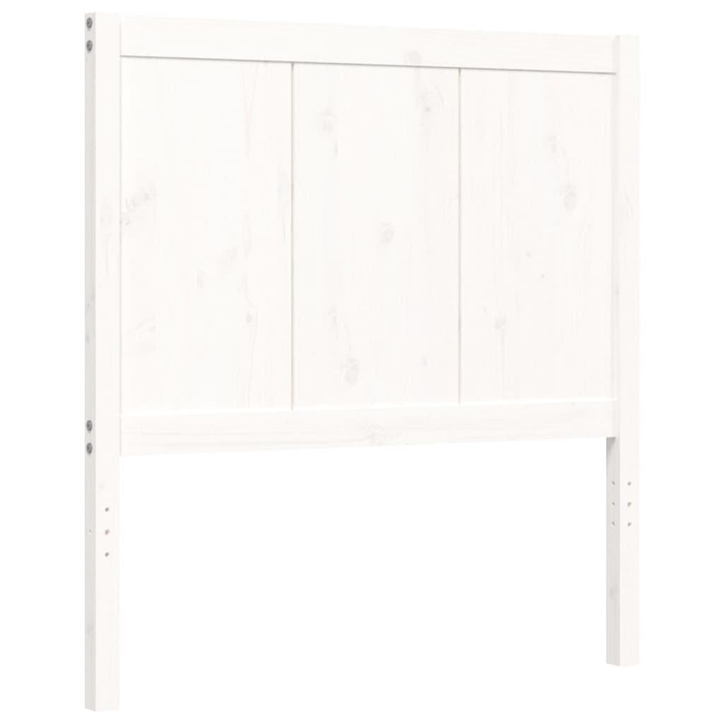 Bed Frame without Mattress White Small Single Solid Wood Pine