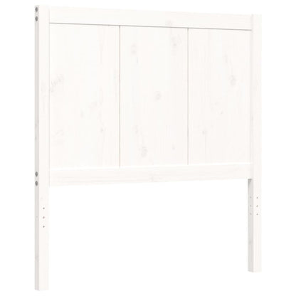 Bed Frame without Mattress White Small Single Solid Wood Pine