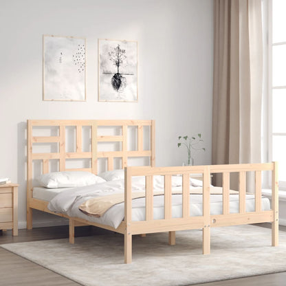 Bed Frame without Mattress Double Solid Wood Pine