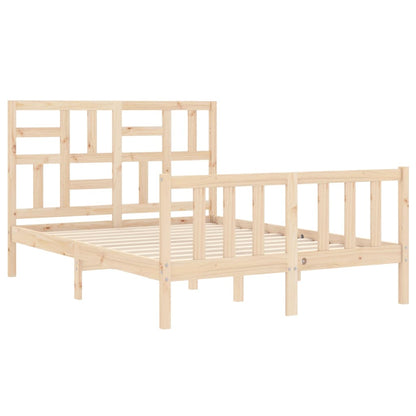 Bed Frame without Mattress Double Solid Wood Pine