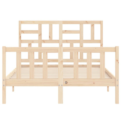 Bed Frame without Mattress Double Solid Wood Pine