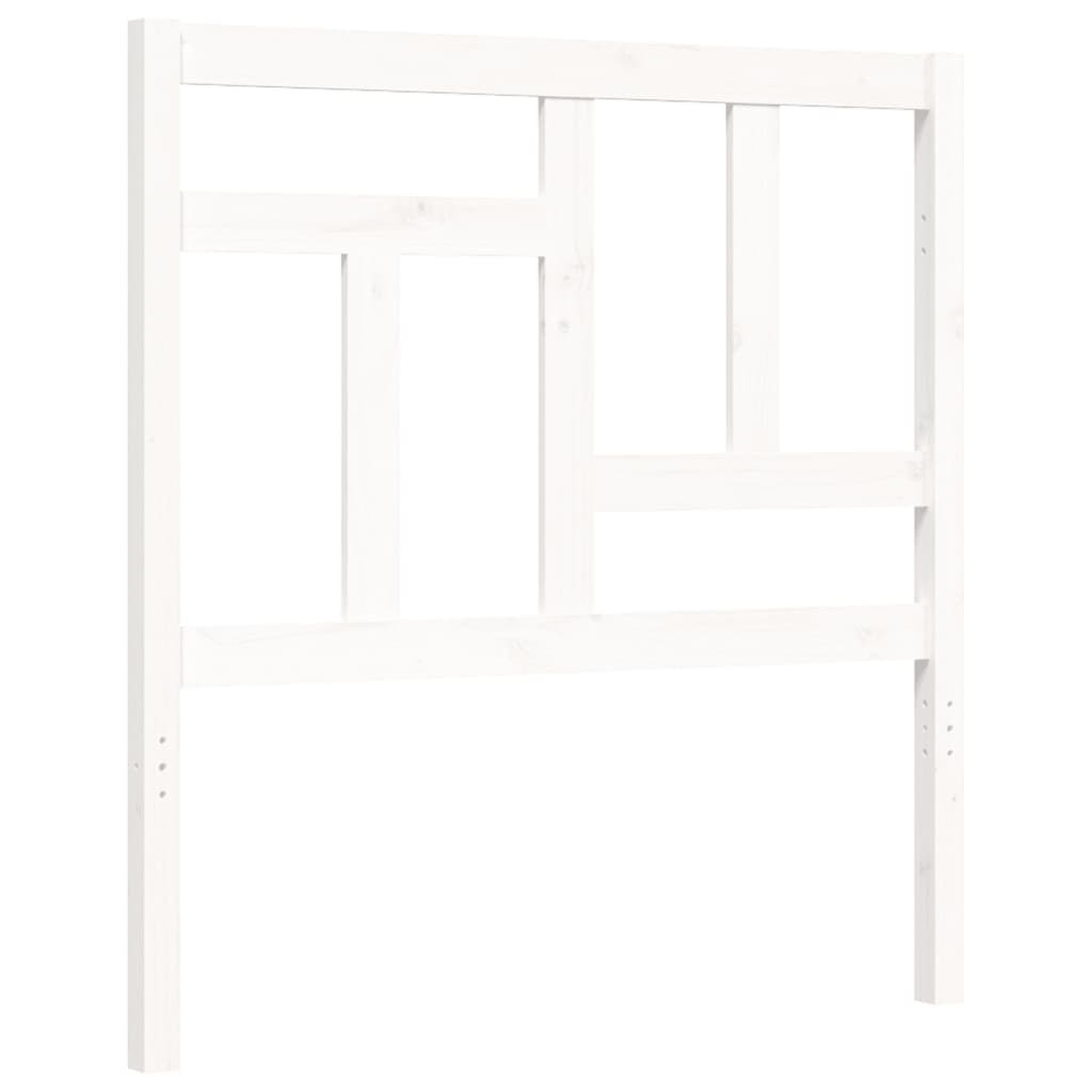 Bed Frame without Mattress White Small Single Solid Wood Pine